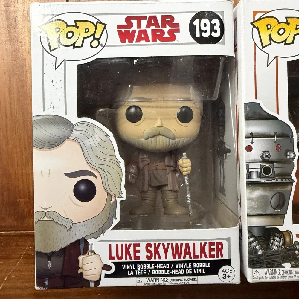Star Wars Funko Pop Lot of 4 Mandalorian Chrome Amazon Exclusive Luke IG-11